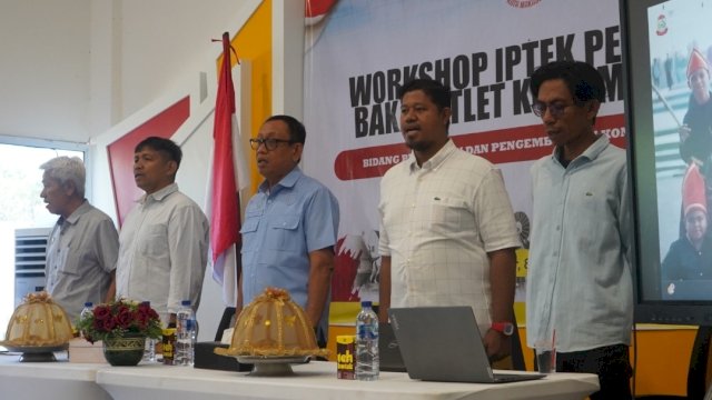 Workshop Iptek Pemanduan Bakat Atlet di Sekretariat KONI Kota Makassar.