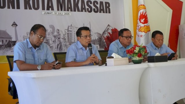 KONI Kota Makassar menggelar rapat penyusunan anggaran tahun 2027 di Sekretariat KONI Makassar.