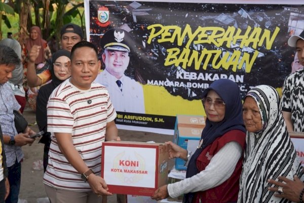 Jelang HUT ke-81 RI, Ketua Koni Makassar Ismail Hadir Beri Semangat untuk Korban Kebakaran Tallo