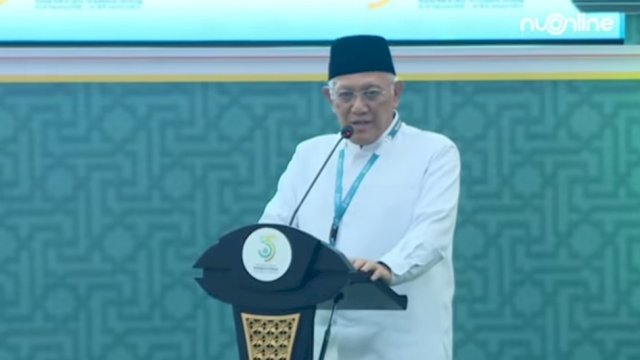 KH Abdul Hakim Mahfudz atau Gus Kikin resmi terpilih sebagai Ketua Umum PBNU. (F: Youtube NU Online). 