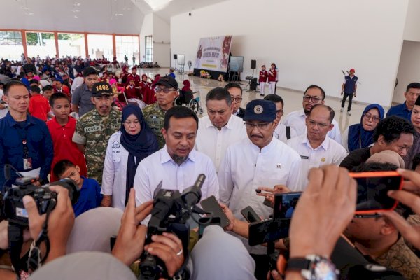 Gubernur Sulsel Dampingi Mensos Tinjau Sekolah Rakyat Terintegrasi 3 di Sudiang