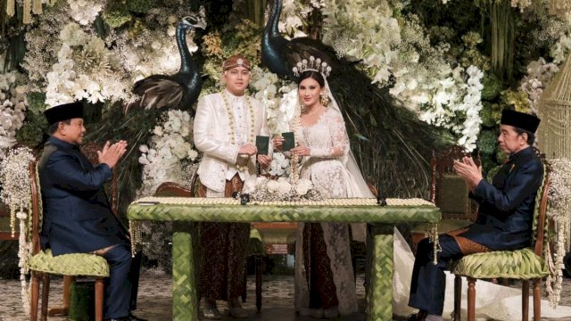 Gubernur Sulsel Hadiri Resepsi Pernikahan Kasespri Presiden Prabowo Subianto
