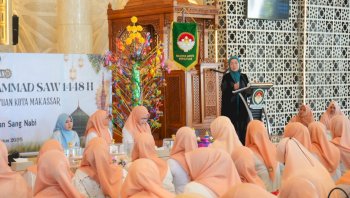 Maulid DWP Makassar, Ketua Tim Penggerak PKK Makassar Ingatkan Pentingnya Doa dan Dukungan Istri