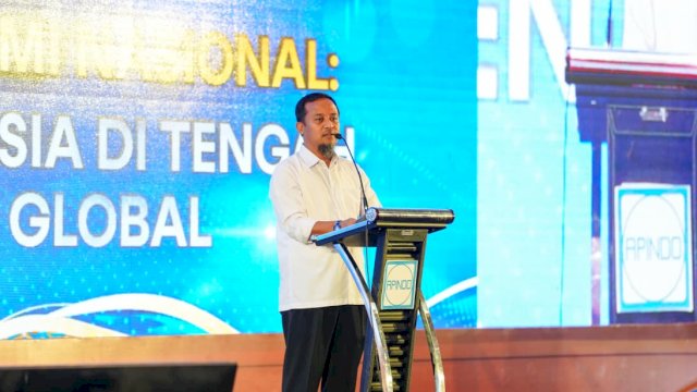 Gubernur Sulawesi Selatan Andi Sudirman Sulaiman menghadiri Rapat Kerja dan Konsultasi Nasional (Rakekornas) XXXV APINDO 2026.