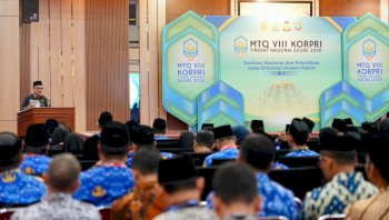 Sekda Jufri Rahman Buka Seminar Nasional dan Hadiri Pelantikan Dewan Hakim MTQ VIII KORPRI