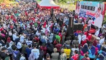Gubernur Sulsel Lepas Ribuan Peserta Jalan Sehat Anti Mager Harmoni Kemanusiaan Lintas Agama