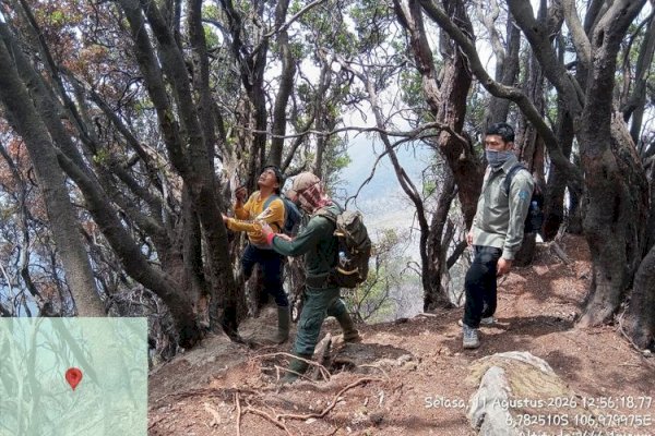 Kebakaran Gunung Gede Pangrango Masih Mengintai, Tim Sisir Dua Titik Asap di Kawah Wadon