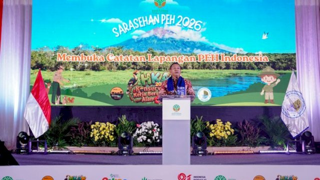 Wakil Menteri Kehutanan (Wamenhut) Rohmat Marzuki membuka kegiatan Sarasehan Pengendali Ekosistem Hutan (PEH) Tahun 2026.