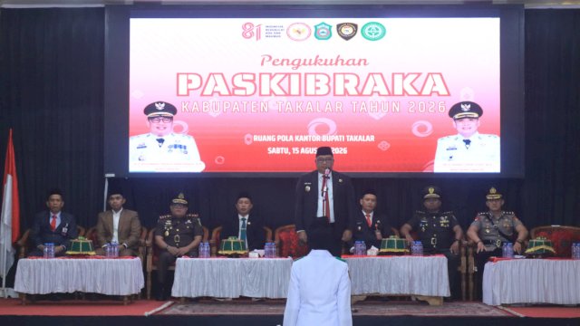 Bupati Daeng Manye Kukuhkan 71 Paskibraka Takalar, Tegaskan Disiplin dan Tanggung Jawab Jaga Sang Merah Putih