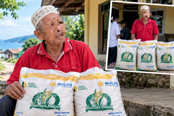 Bantuan Beras Bulog di Bulukumba Disorot! Foto Penyaluran Tiga Karung, Warga Hanya Terima Dua