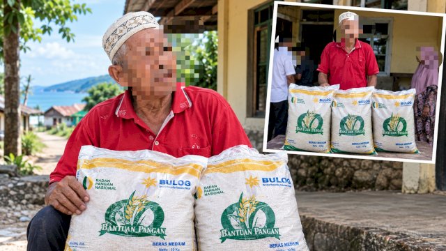 Bantuan Beras Bulog di Bulukumba Disorot! Foto Penyaluran Tiga Karung, Warga Hanya Terima Dua