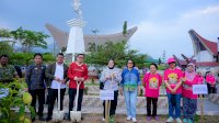 Fatmawati Rusdi Tanam Tabebuya dan Bougenville dalam &ldquo;Jejak Vespa Jejak Hijau&rdquo; di Toraja Utara