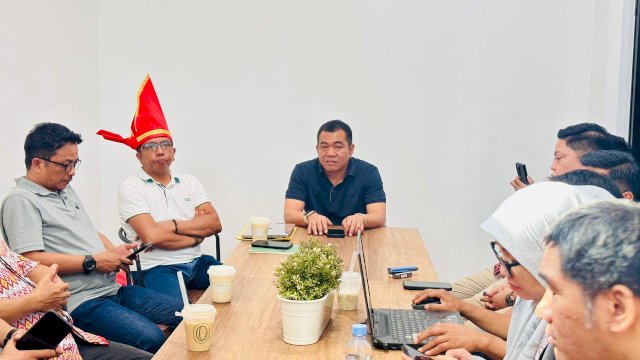 Rapat persiapan Rapat Kerja Daerah (Rakerda) Depidar SOKSI Sulsel di Swiss-Bell Hotel Waterfront Kota Makassar.