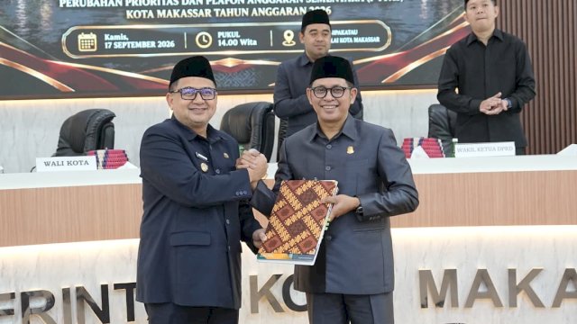 Wali Kota Makassar, Munafri Arifuddin, Bersama Ketua DPRD Sulsel, Supratman.
