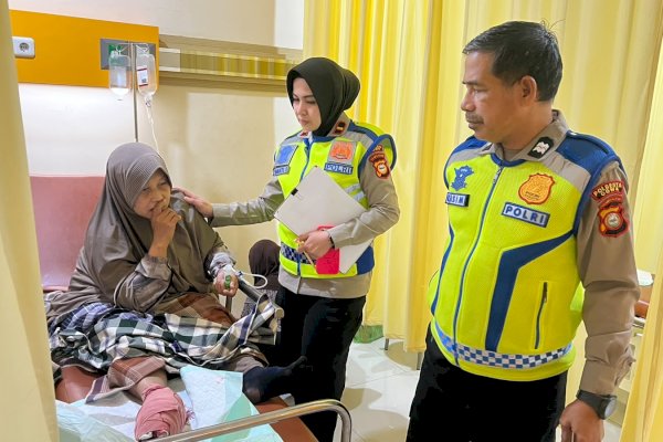 Diduga Langgar Jam Operasional, Truk di Gowa Lindas Kaki Pemotor hingga Hancur