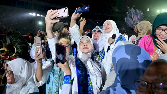 Wakil Wali Kota Makassar sekaligus Ketua Badan Kontak Majelis Taklim (BKMT) Kota Makassar, Aliyah Mustika Ilham, menghadiri puncak Tasyakur Milad ke-45 BKMT tingkat nasional.