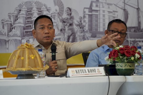 KONI Makassar Siapkan Launching-Pelepasan Atlet, Ismail Pimpin Langsung Rakor Bareng Pengurus dan Korcam