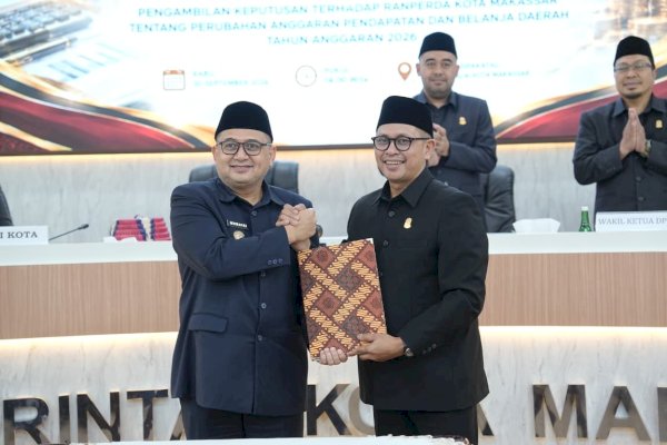 Tok! Pemkot-DPRD Makassar Sepakati APBD Perubahan Rp5,26 Triliun
