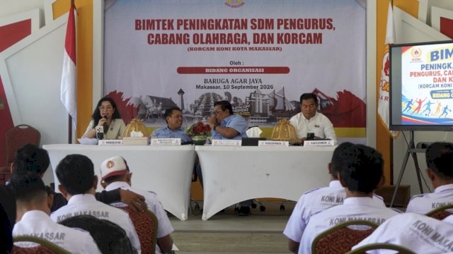 Bimtek SDM Koni Makassar bersama pengurus cabor se-Makassar.