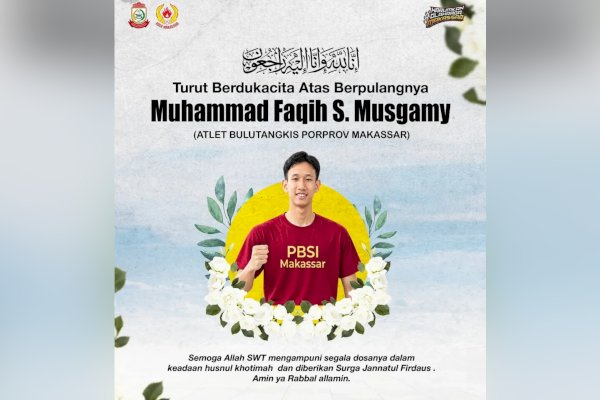 Duka Menyelimuti KONI Makassar, Atlet Bulutangkis Porprov Muhammad Faqih Berpulang