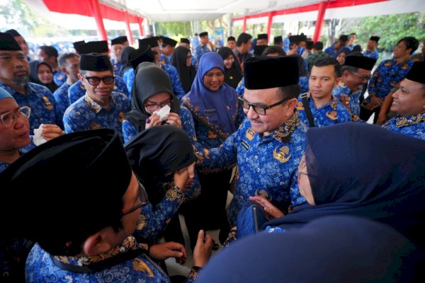 Pimpim Upacara HKN, Sekda Jufri Rahman Sekaligus Pamit ke ASN Pemprov Sulsel