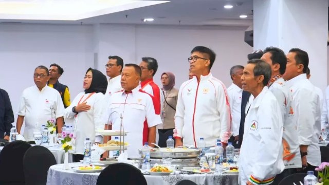 Pelantikan Pengurus Provinsi Persatuan Gateball Seluruh Indonesia (PERGATSI) Sulawesi Selatan yang dihadiri Wakil Ketua II KONI Makassar, Yunus.
