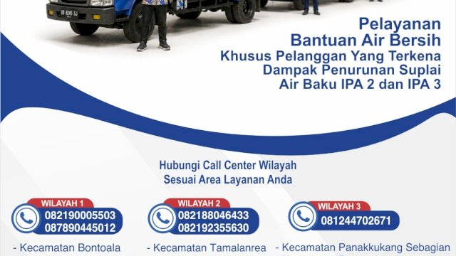 Kekeringan Landa Makassar, PDAM Siapkan Tangki Air Gratis-Ini Nomor yang Bisa Dihubungi