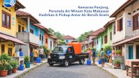 PDAM Makassar Siagakan 6 Pickup untuk Distribusi Air Bersih ke Permukiman Sempit