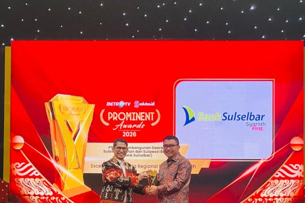 Perkuat Perbankan Syariah, Bank Sulselbar Raih Prominent Awards 2026