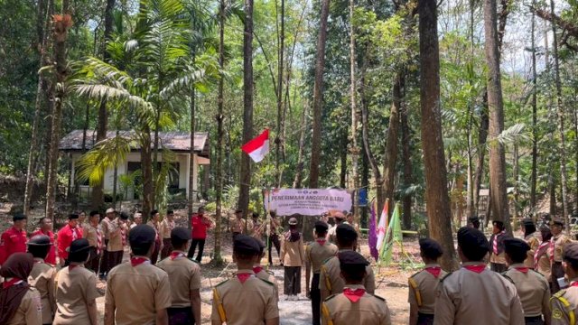 Saka Wanabakti Kukuhkan 36 Anggota Baru di Cabang Makassar