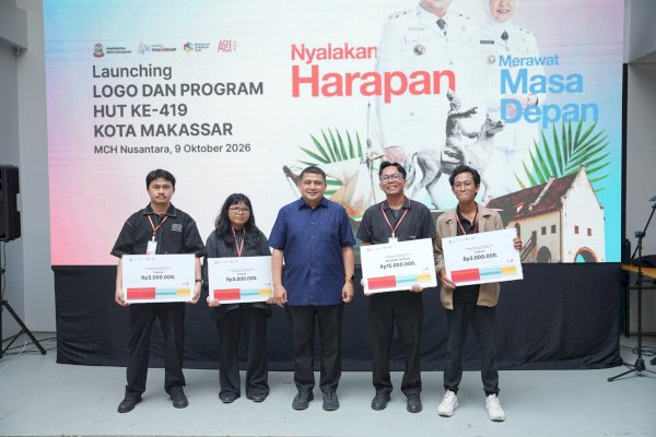 Munafri Resmi Luncurkan Logo HUT ke-419 Makassar Usai Seleksi Karya Designer Muda Lokal