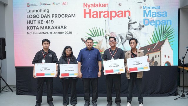 Munafri Resmi Luncurkan Logo HUT ke-419 Makassar Usai Seleksi Karya Designer Muda Lokal