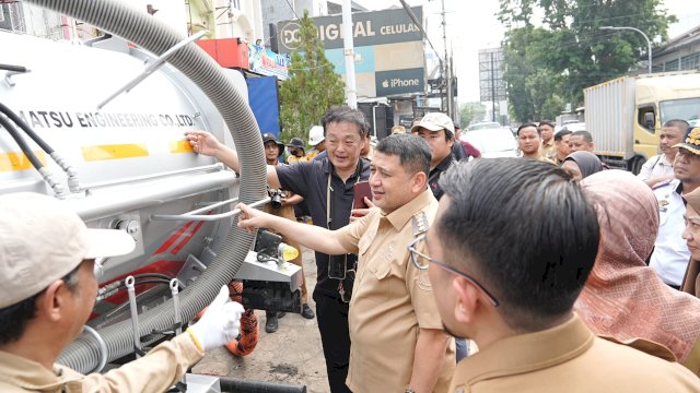 Hadapi Musim Banjir, Wali Kota Appi Cari Solusi Siapkan Kendaraan Penyedot Air Berteknologi dari Jepang