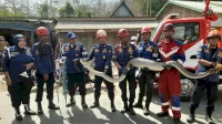 Geger di Bantimurung, Ular Sanca 4 Meter Ditemukan di Dasar Sumur Warga
