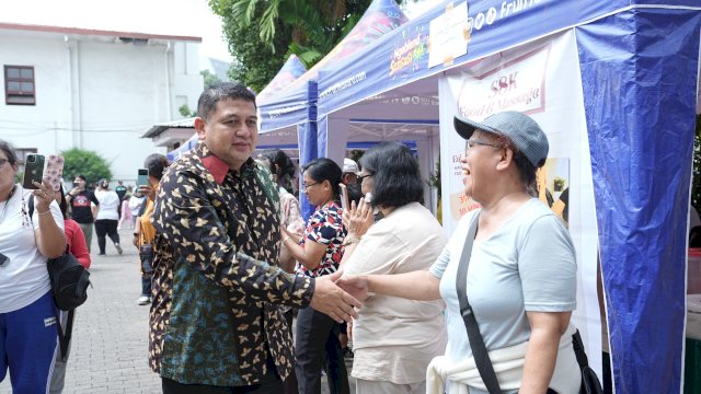 Wali Kota Makassar, Munafri Arifuddin, menghadiri perayaan Hari Ulang Tahun (HUT) ke-78 GPIB di halaman Gereja Immanuel, Jalan Balaikota, Makassar.