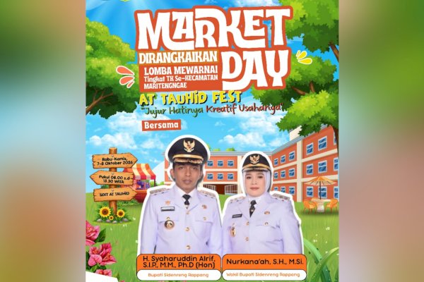 Yuk Datang ke Market Day At Tauhid Fest, Ada Lomba Mewarnai dan Aksi Pedagang Cilik