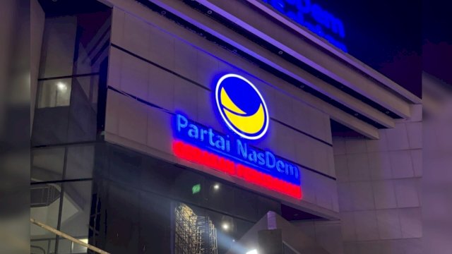 Kantor DPW NasDem Sulsel di Jalan AP Pettarani Makassar.