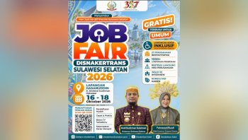 Sambut 357 Tahun Provinsi Sulawesi Selatan, Disnakertrans Gelar Job Fair 2026