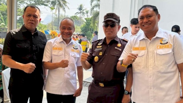 Anggota Komisi D DPRD Sulawesi Selatan, Lukman B Kady, saat menghadiri peresmian progtam MYP Paket 1 ruas jalan Bu&rsquo;rung-Bu&rsquo;rung&ndash;Bili-Bili, Kabupaten Gowa.