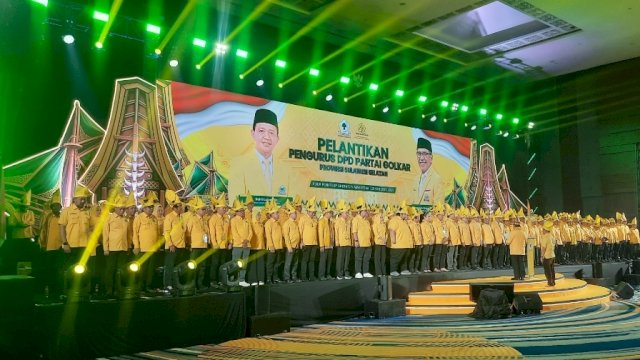 Pelantikan pengurus DPD I Partai Golkar Sulsel periode 2026-2031.