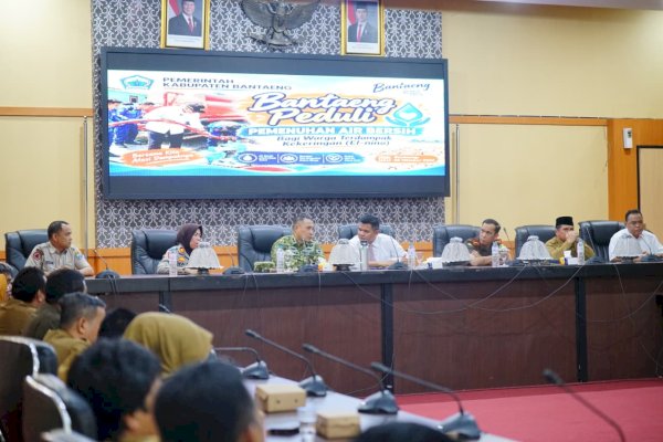 Bupati Bantaeng Pimpin Rakor Gerakan Bersama Pemenuhan Air Bersih bagi Masyarakat Terdampak Kekeringan