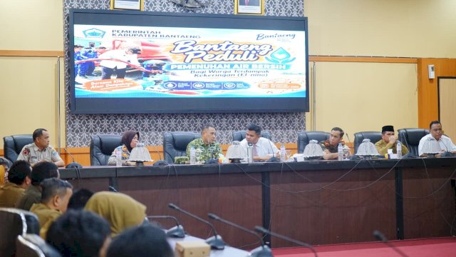 Bupati Bantaeng Pimpin Rakor Gerakan Bersama Pemenuhan Air Bersih bagi Masyarakat Terdampak Kekeringan