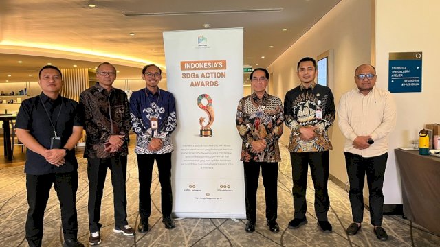 Delegasi Sulawesi Selatan terdiri atas Pelaksana Tugas (Plt.) Kepala Bappelitbangda Irawan Dermayasamin Ibrahim, S.T., M.Si.