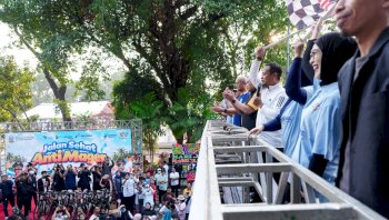 Andi Sudirman-Fatmawati Rusdi Lepas Puluhan Ribu Peserta Jalan Sehat Anti Mager dan Kirab Swasembada Pangan