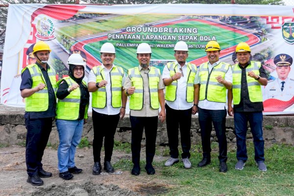 Gubernur Andi Sudirman Groundbreaking Revitalisasi Lapangan Sepak Bola Pallempang Luwu